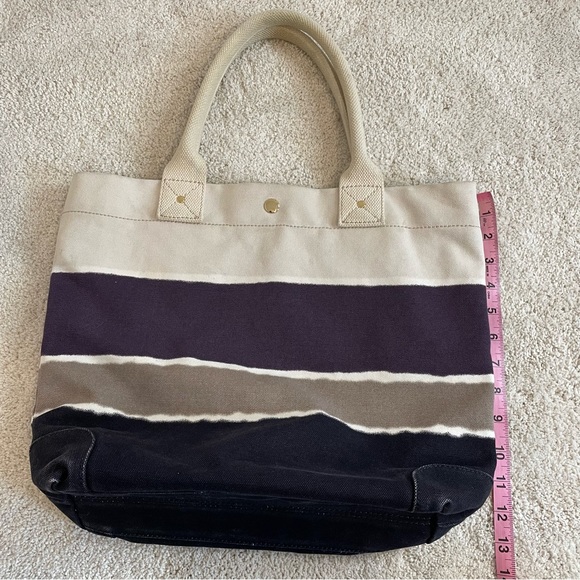 J. Crew Tote Bag Tie Dye Stripes Canvas Beach Bohemian - Picture 14 of 17